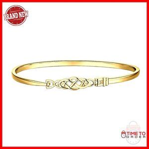 Celtic Love Knot Sterling Silver Bangle Bracelet Elegant Minimal Chic Promise